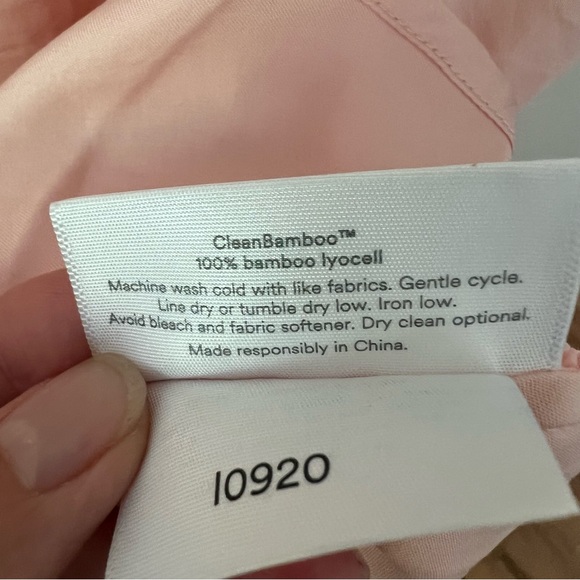 Ettitude Sateen Cami Cloud Pink Clean Bamboo Sleep Shirt Loungewear Size Medium - Picture 8 of 14